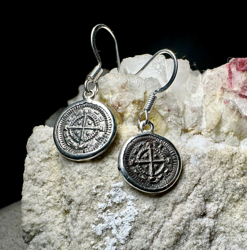 12th century Holy Roman Empire silver coin earrings