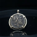 Ancient Greek Zeus and Eagle coin in 14k yellow gold filled pendant