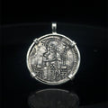 Medieval Jesus Christ and St Mark Italian silver coin in sterling silver