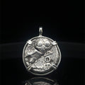 Ancient Athenian Greek Owl and Athena silver tetradrachm in sterling silver pendant