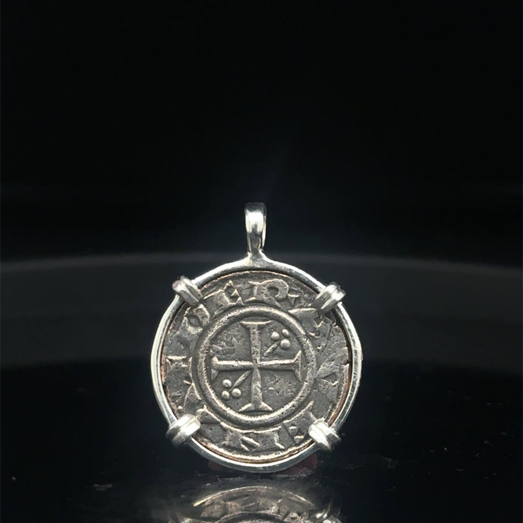 Medieval 13th century Italian Christian Crusader coin