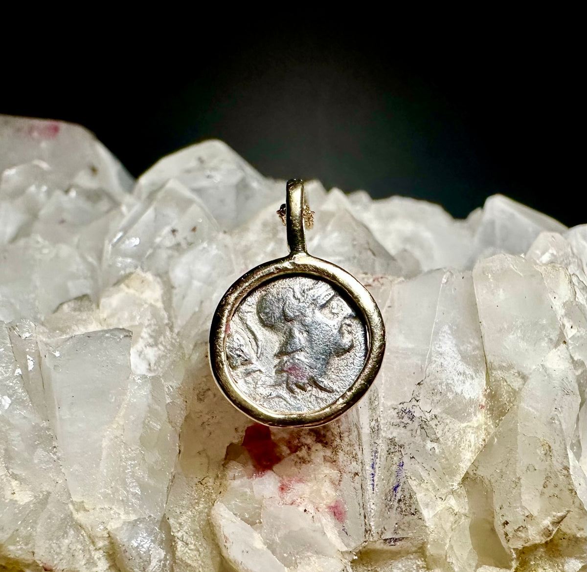 Ancient Greek Medusa and Athena silver
