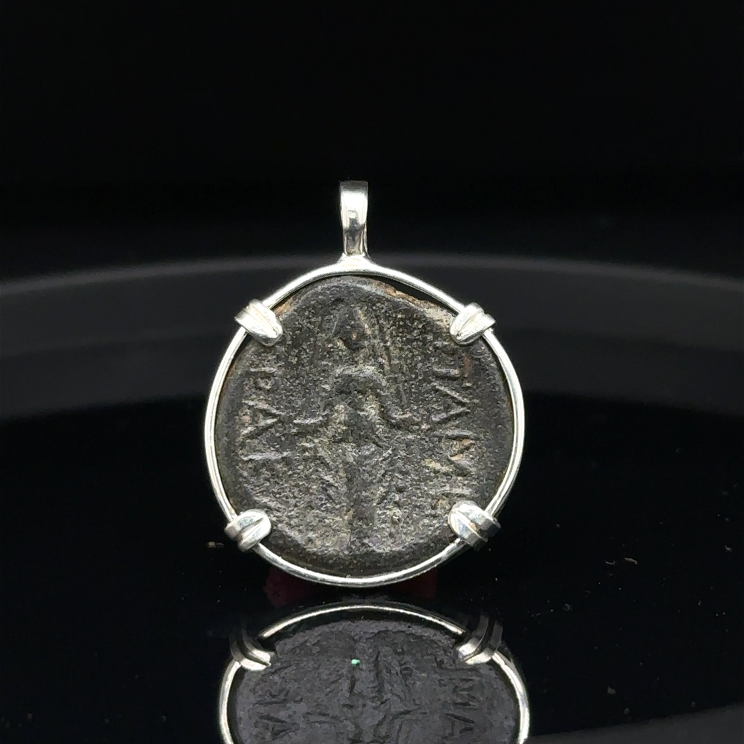 Ancient Greek Zeus and Artemis coin in sterling silver