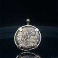 Ancient Greek Dionysus and centaur coin in 14k yellow gold filled