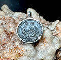 Genuine 4th Century Roman Constantine The Great coin pendant in sterling silver