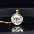 Ancient Greek Silver Athena and Janiform coin in Solid 14k Gold Bezel