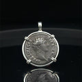 Ancient Roman Marcus Aurelius silver denarius in sterling silver pendant