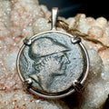 Genuine Ancient Greek Ares Coin Pendant, 14k Gold Filled, 1st Century BC