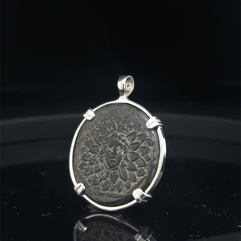 Ancient Greek Medusa and Nike in Sterling silver pendant