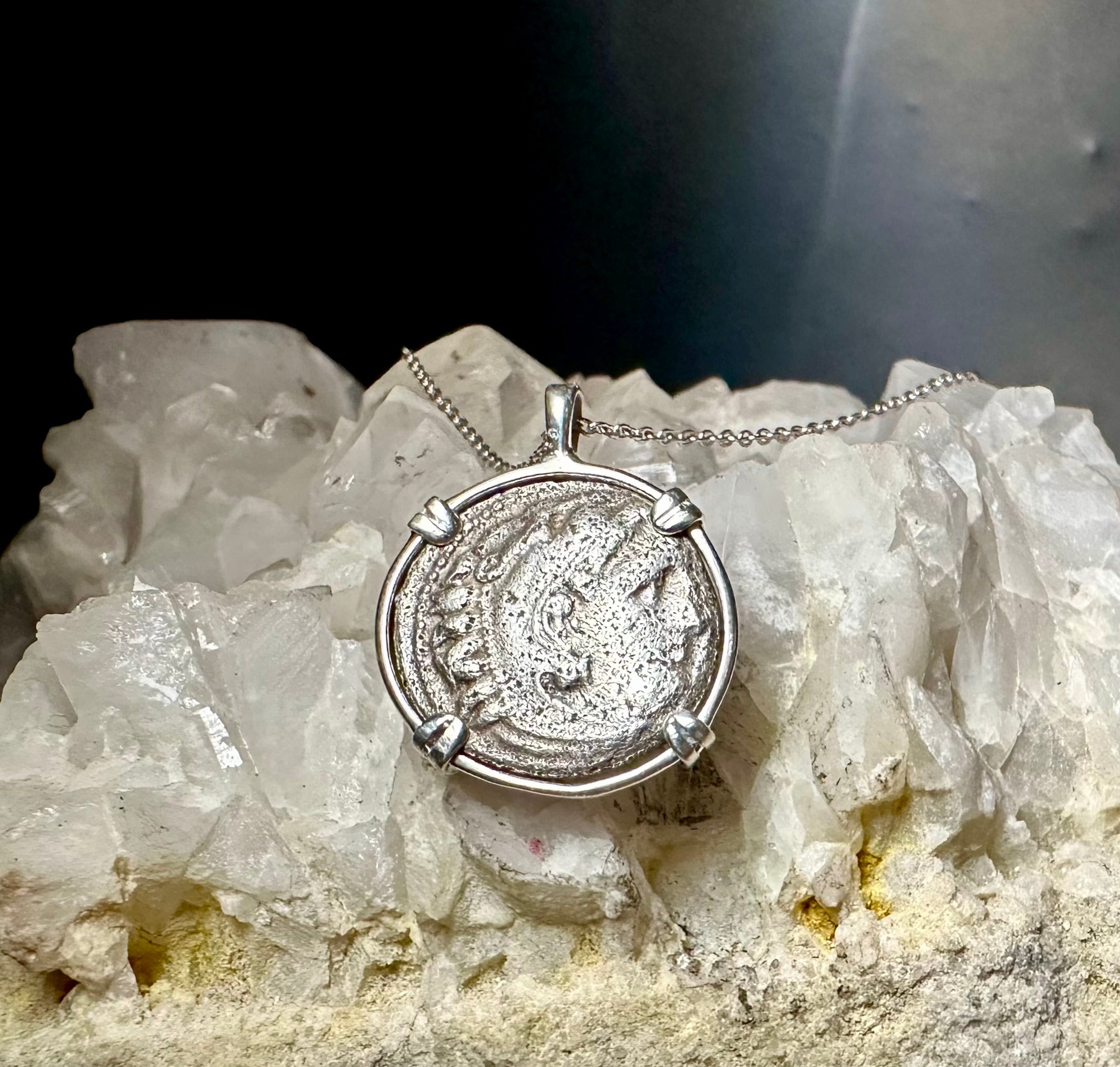Alexander the Great in sterling silver pendant