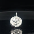 Ancient Greek Athena and Janus Silver coin in sterling silver bezel Pendant