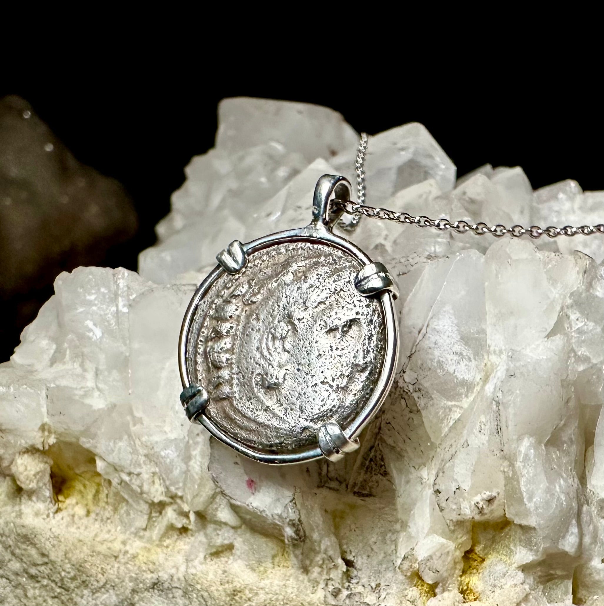 Alexander the Great in sterling silver pendant