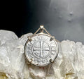 12th century Templar Crusader coin in solid 14k yellow gold pendant