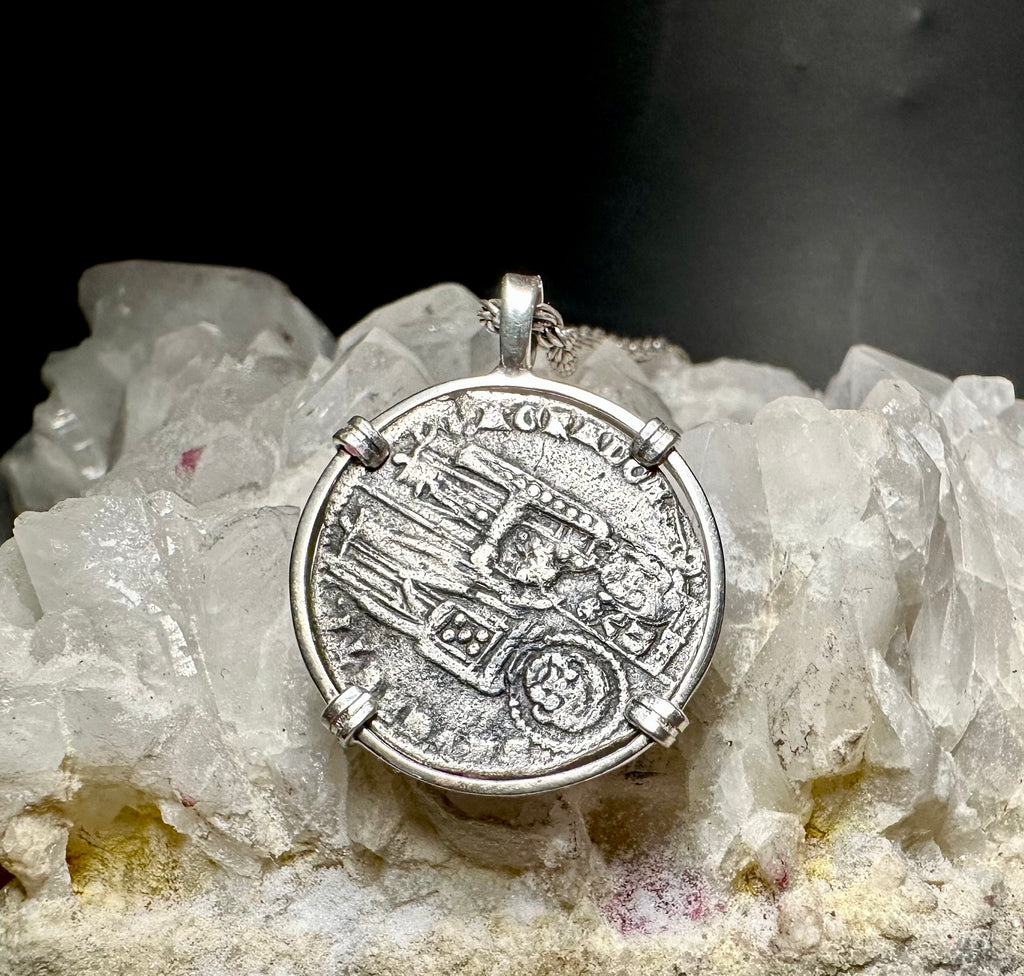 Medieval Jesus Christ and St Mark Italian silver coin in sterling silver
