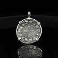 Medieval 12th century Templar Christian Crusades coin in Sterling Silver Pendant