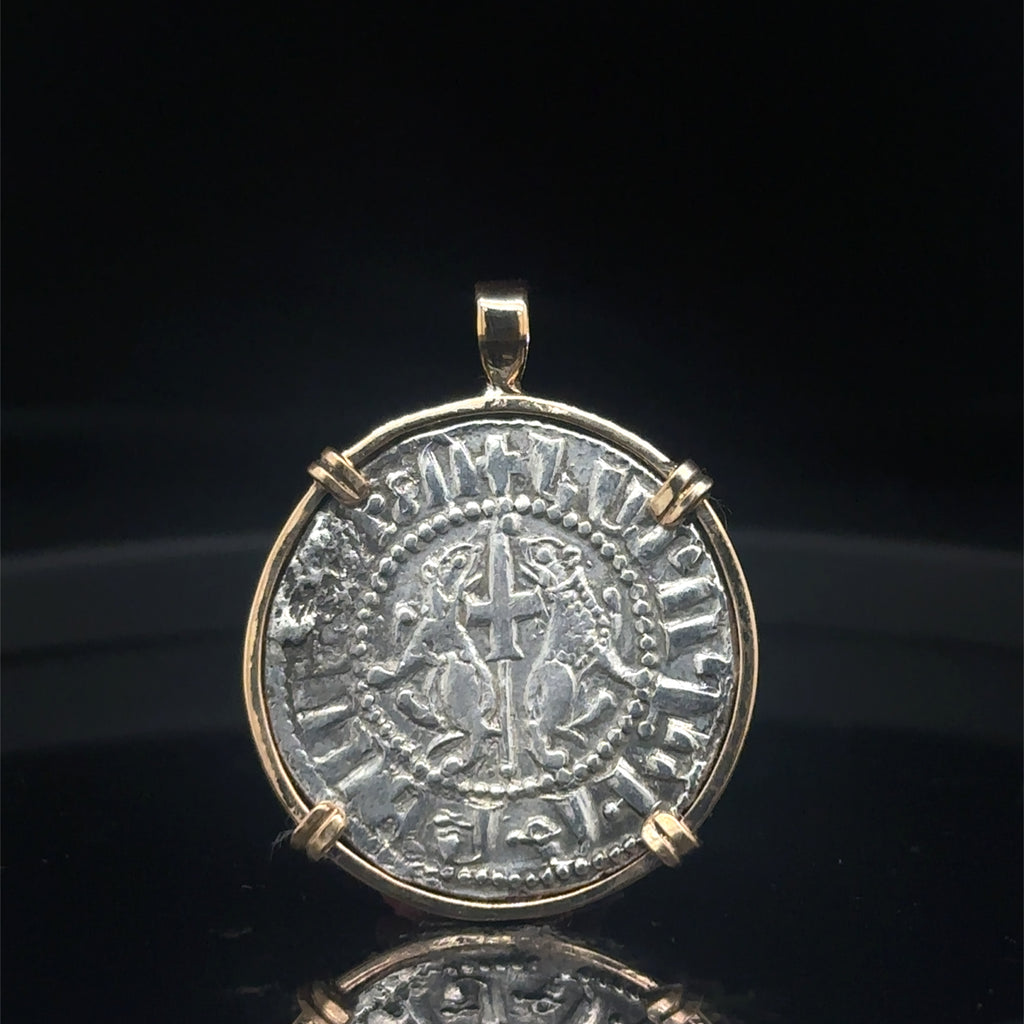Medieval 12th Century Silver Christian Crusader coin “By the Will of God” inscription