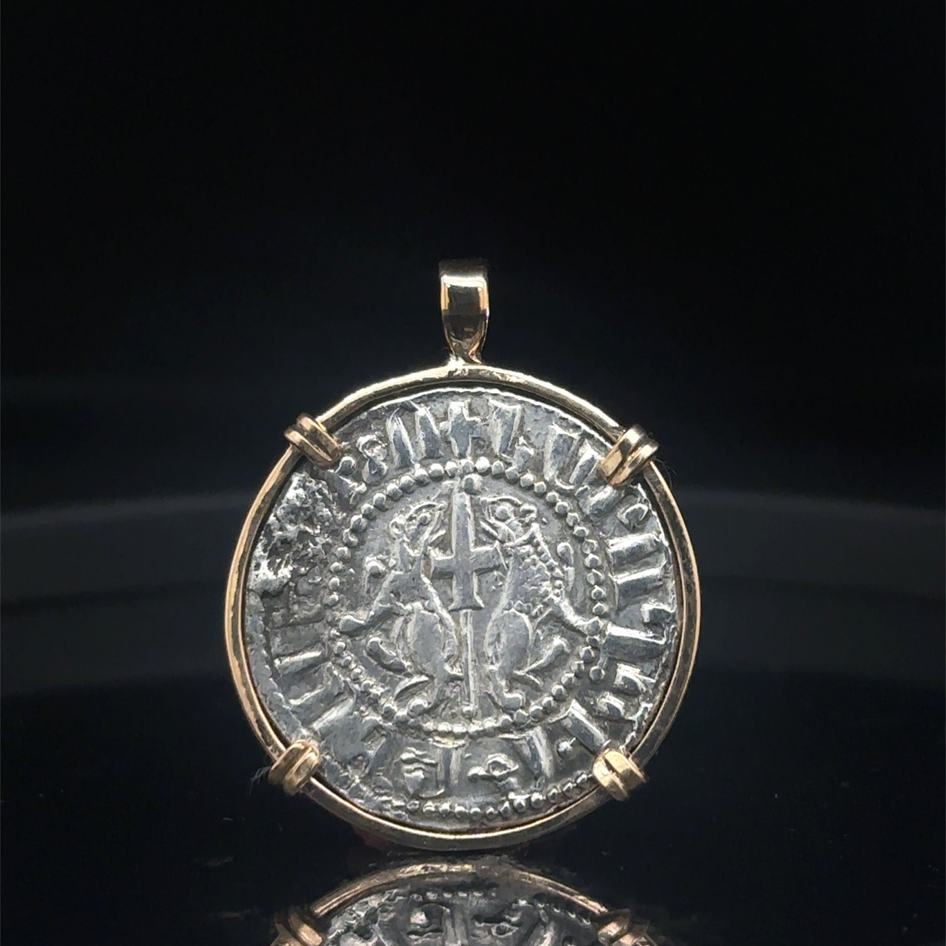 Medieval 12th Century Silver Christian Crusader coin “By the Will of God” inscription