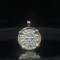 Medieval 13th century Italian Christian crusader coin in 14k yellow gold filled pendant