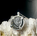 Ancient Greek Alexander the Great coin in sterling silver pendant