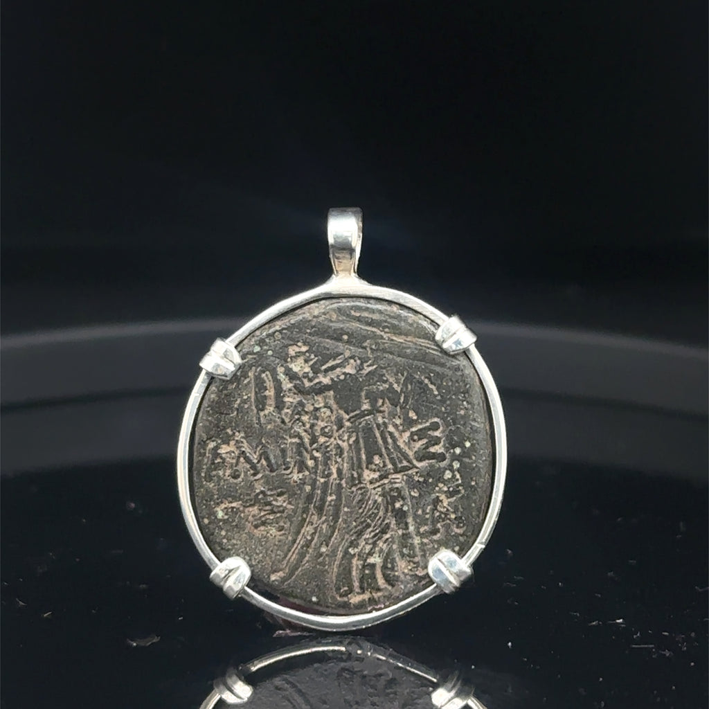 Ancient Greek Medusa and Nike in Sterling silver pendant