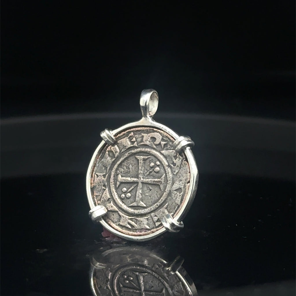 Medieval 13th century Italian Christian Crusader coin