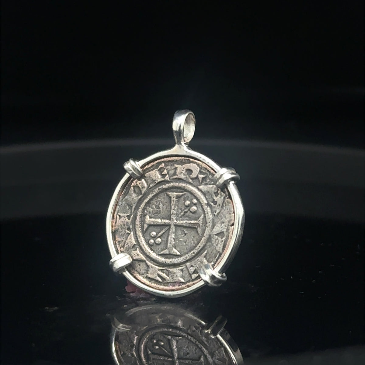 Medieval 13th century Italian Christian Crusader coin
