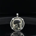 Ancient Greek Athena and Lion coin in sterling silver Pendant