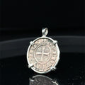 Medieval 13th century Christian Crusader Coin in sterling silver pendant