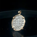 12th century Templar Christian Crusader Coin in 14k yellow gold filled pendant