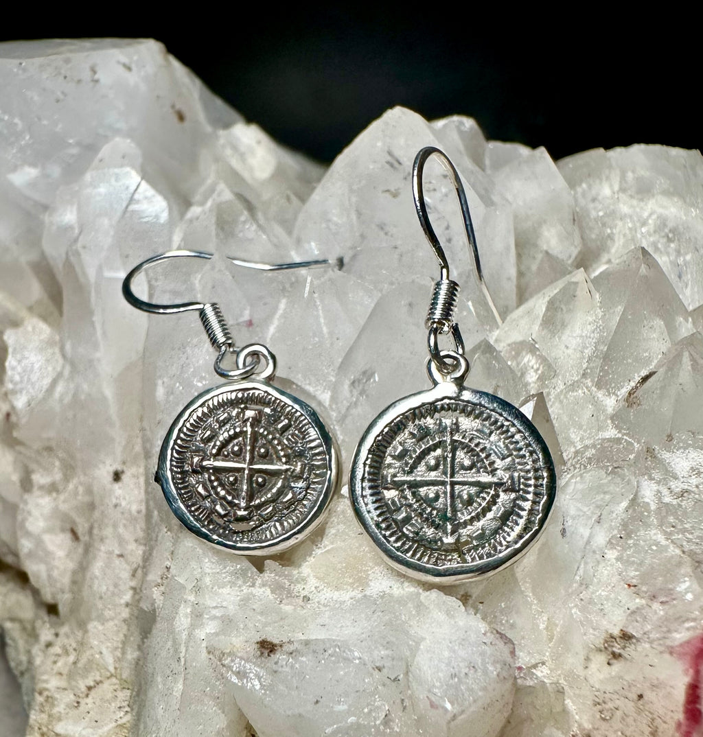 12th century Holy Roman Empire silver coin earrings