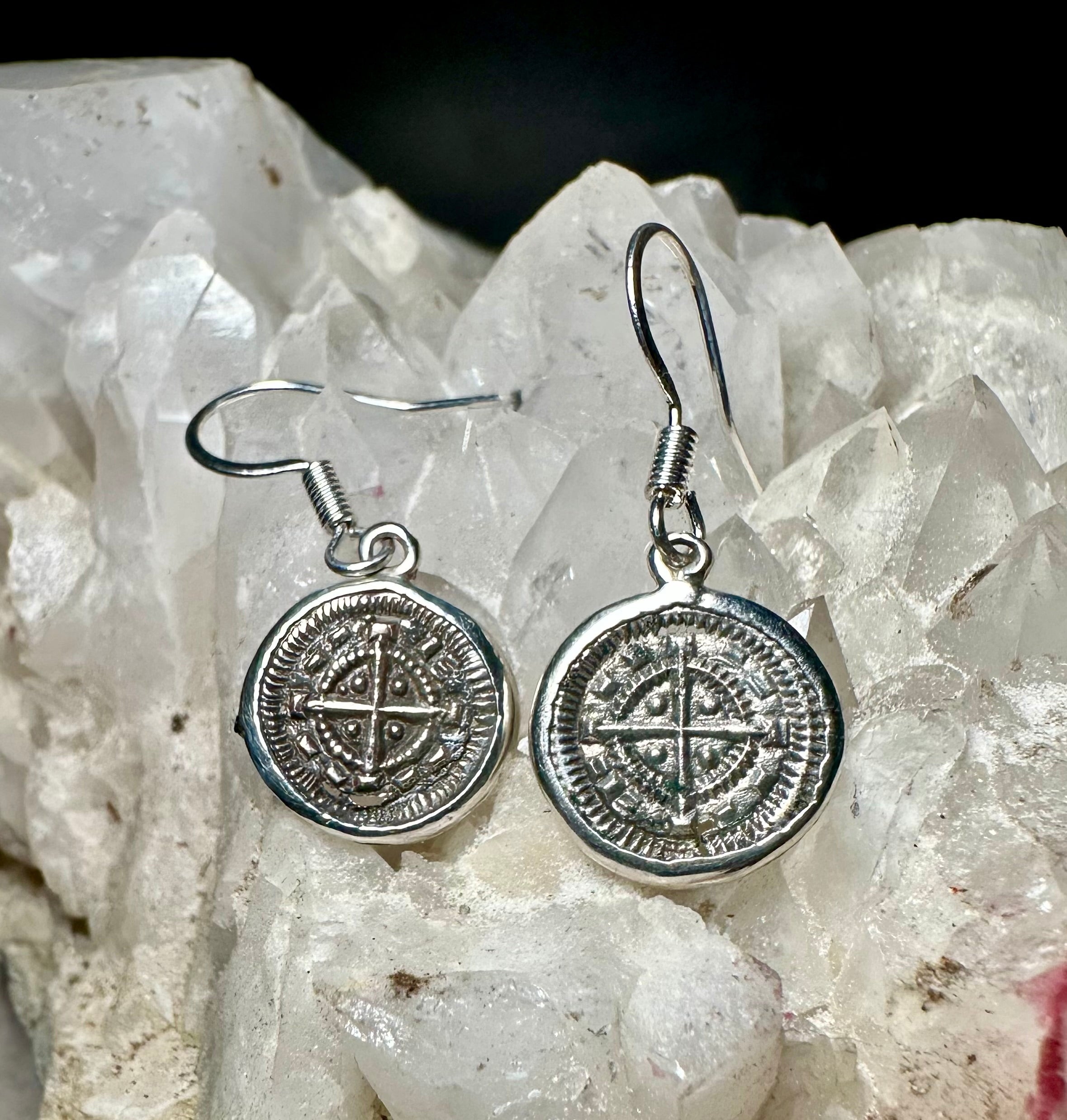 12th century Holy Roman Empire silver coin earrings