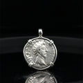 Ancient Roman Marcus Aurelius Denarius in sterling silver pendant