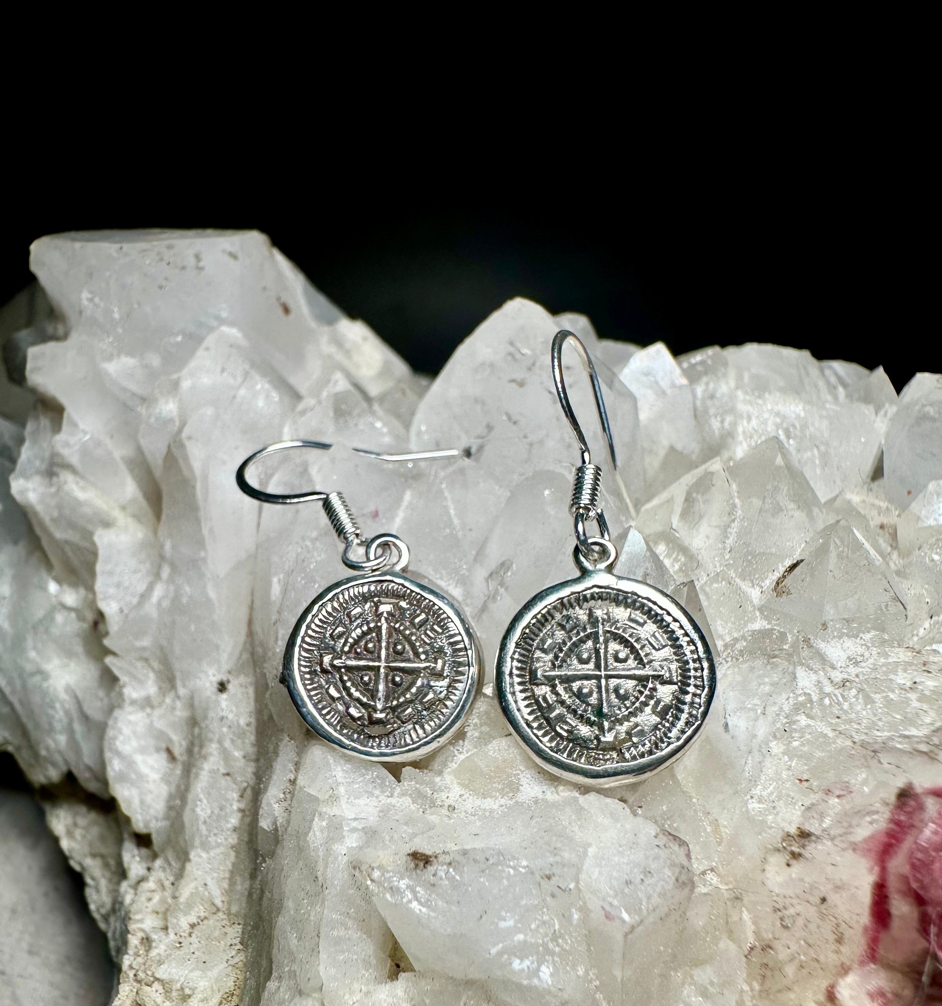 12th century Holy Roman Empire silver coin earrings