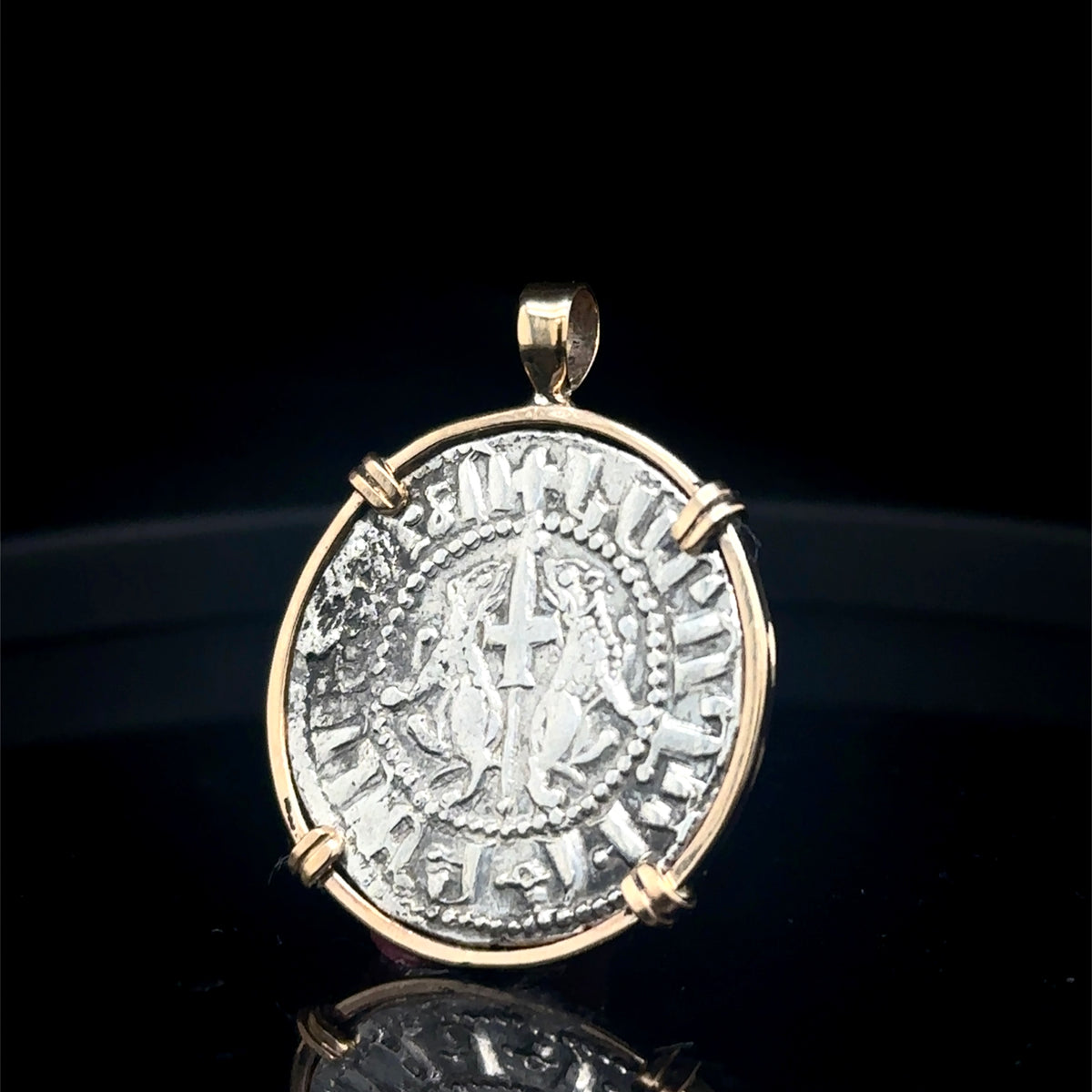 Medieval 12th Century Silver Christian Crusader coin “By the Will of God” inscription