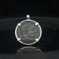 Constantine the Great ancient Roman coin in sterling silver pendant