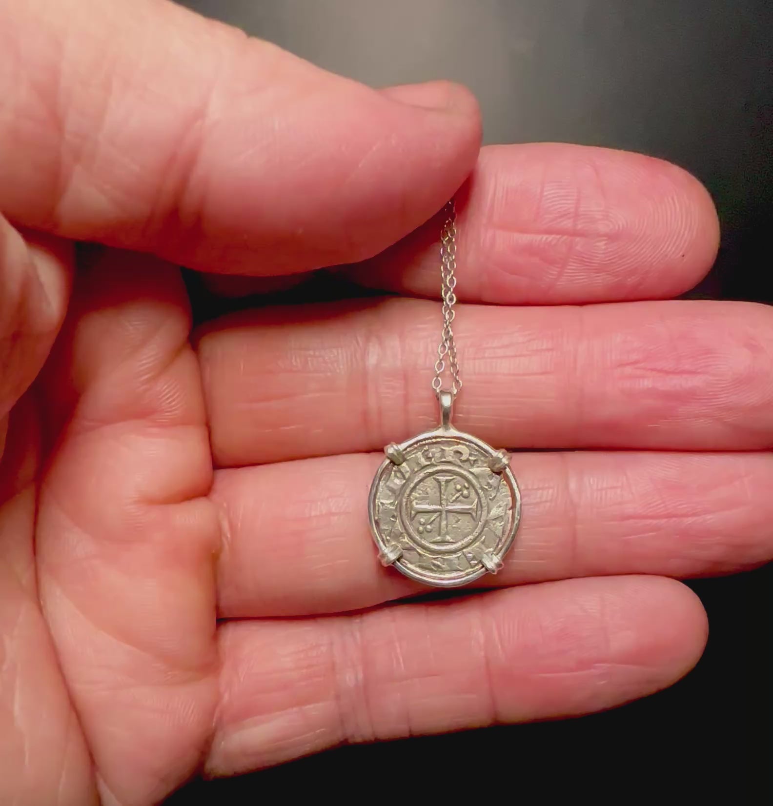 Medieval 13th century Italian Christian Crusader coin