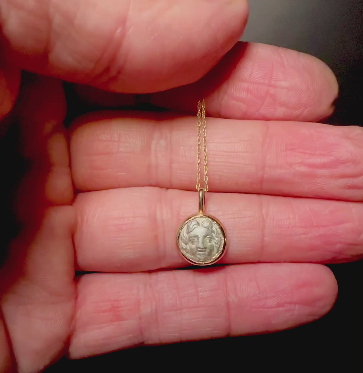Ancient Greek Medusa and Athena silver