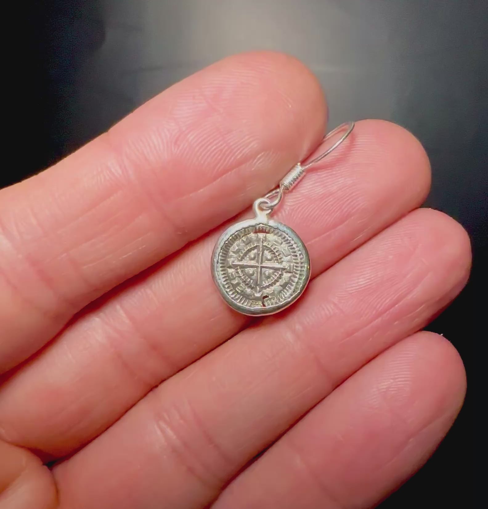 12th century Holy Roman Empire silver coin earrings